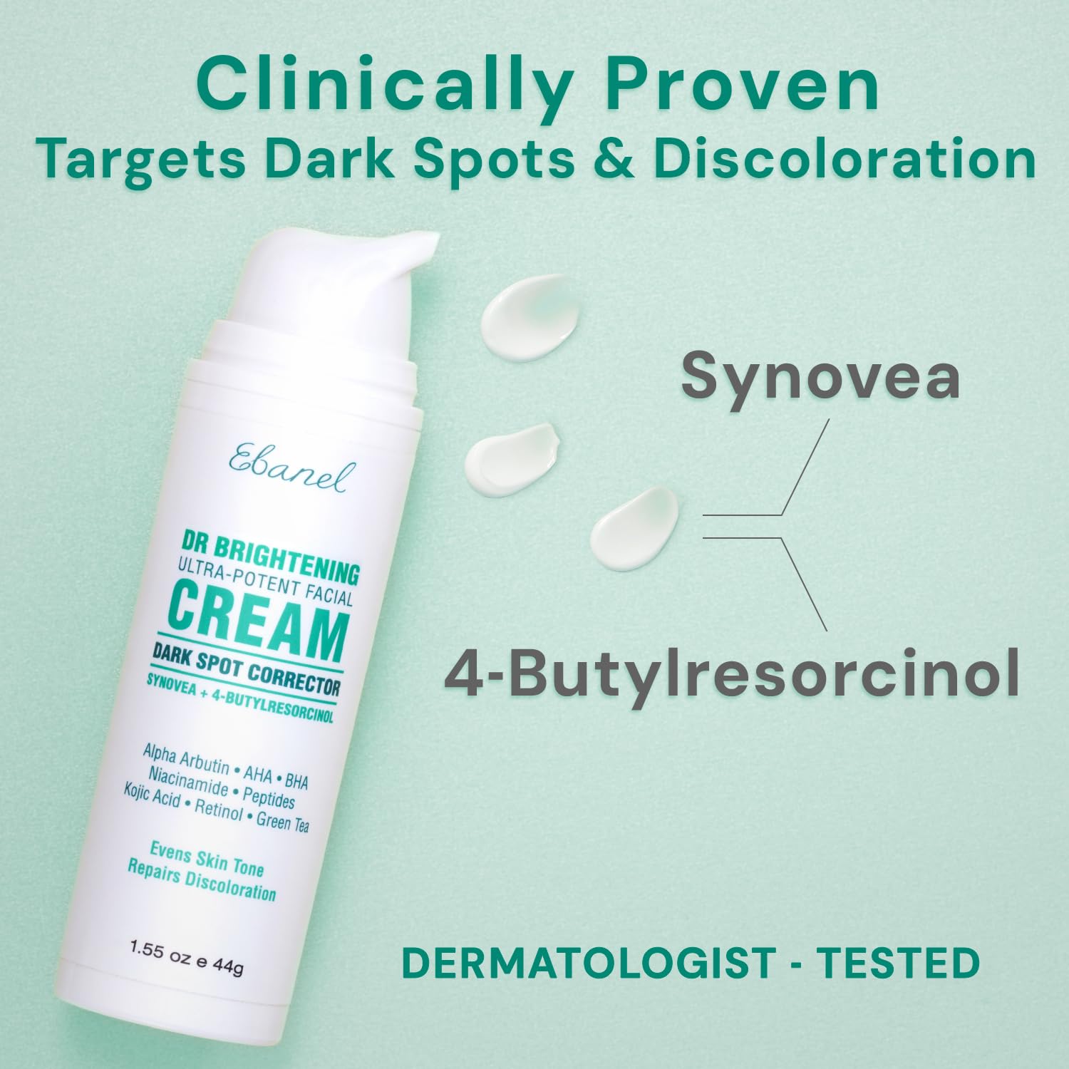 Ebanel Dark Spot Remover for Face & Body — Brightening Cream with Synovea HR