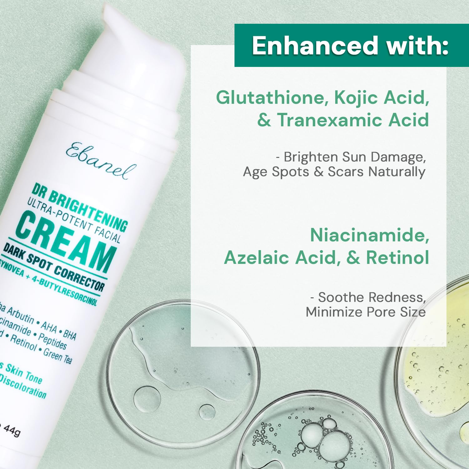 Ebanel Dark Spot Remover for Face & Body — Brightening Cream with Synovea HR