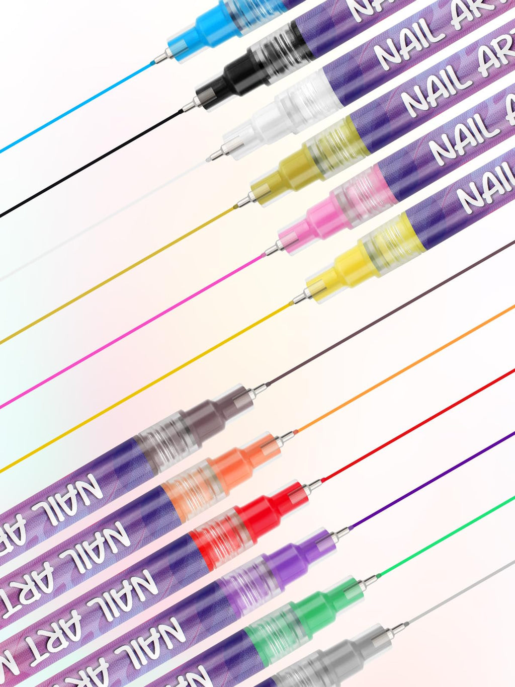 EBANKU 12 Colors Nail Art Pens Set – Quick-Drying Acrylic Nail Art Pens for Home & Salon