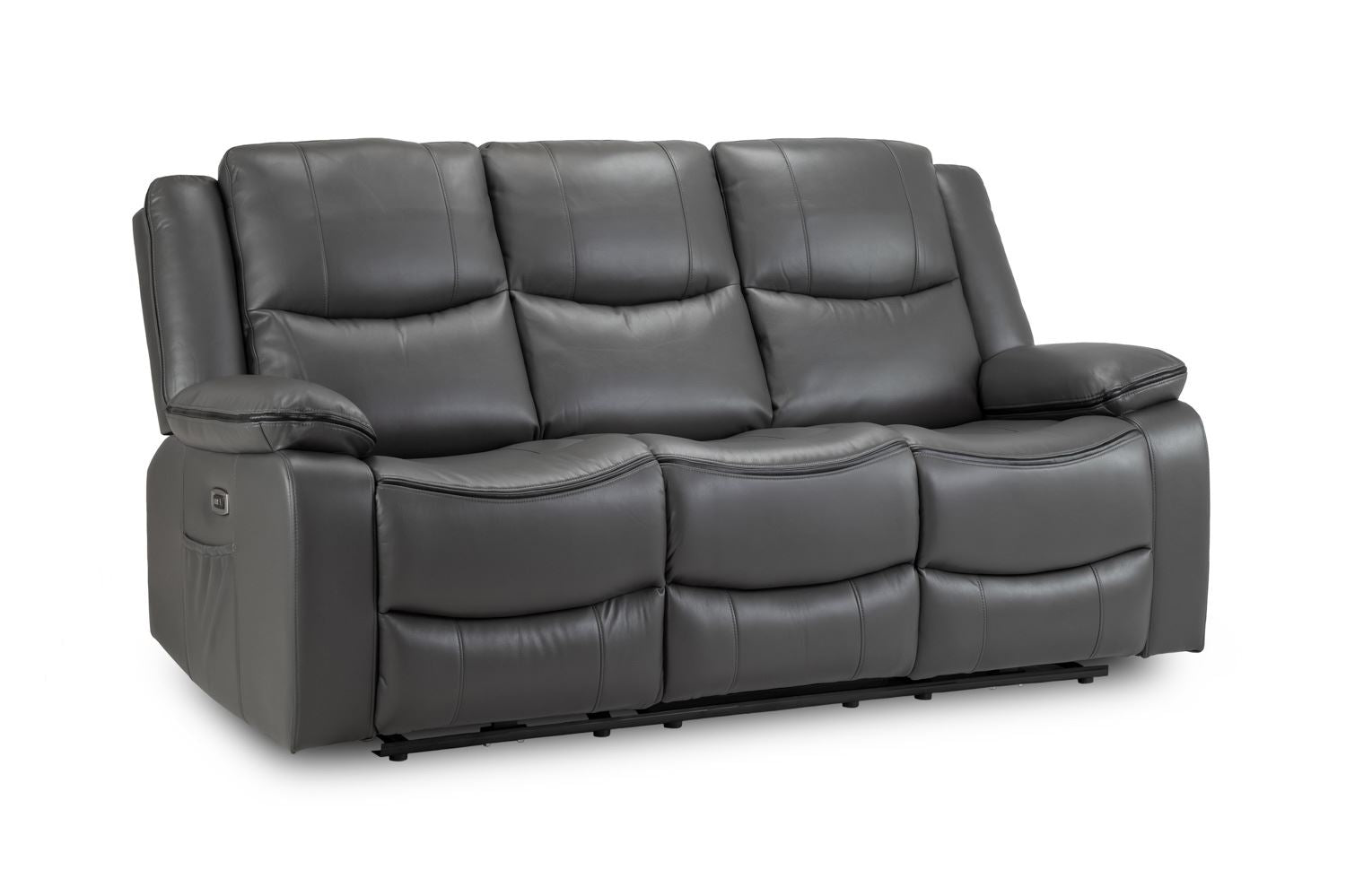 Harald Electric Recliner Sofa  Grey 3 Seater Ultimate Comfort & Style