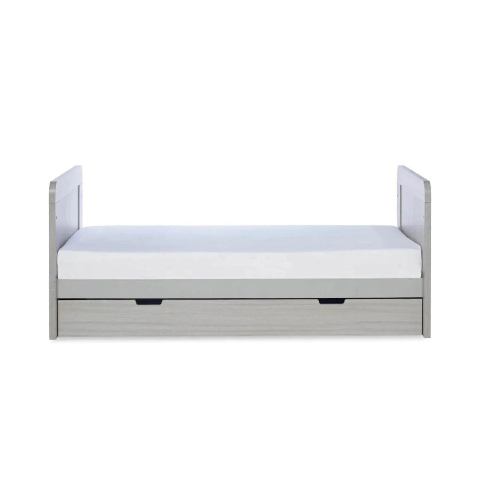 Ickle Bubba Pembrey Cot Bed & Under Drawer Ash Grey - Without Mattress