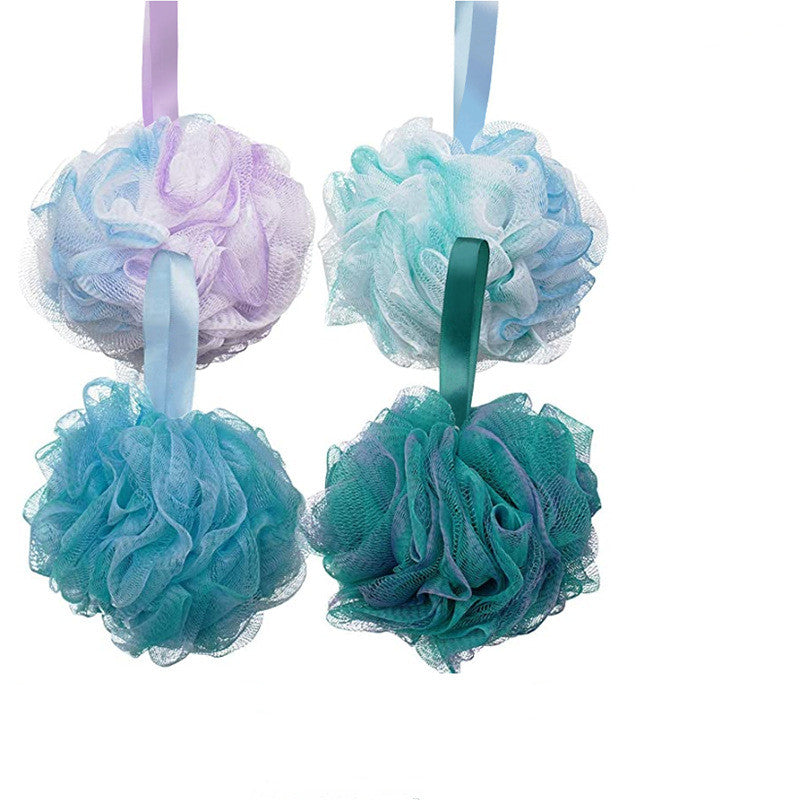 New Style Brush Back Big Flower Foam Bath Ball