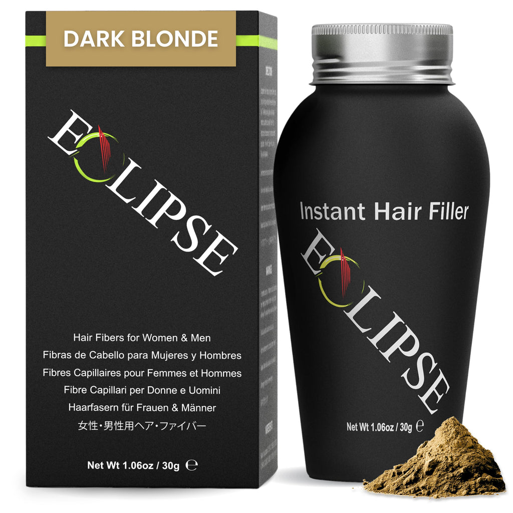 Eclipse Hair Fibers Dark Blonde – 30g Instant Thinning Hair Concealer for Women & Men