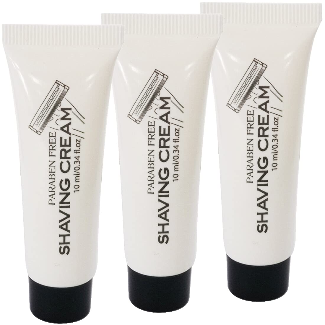 ECO amenities Bulk Shaving Cream – Unscented 0.34 fl oz Tubes, Pack of 144 for Hotels & Travel