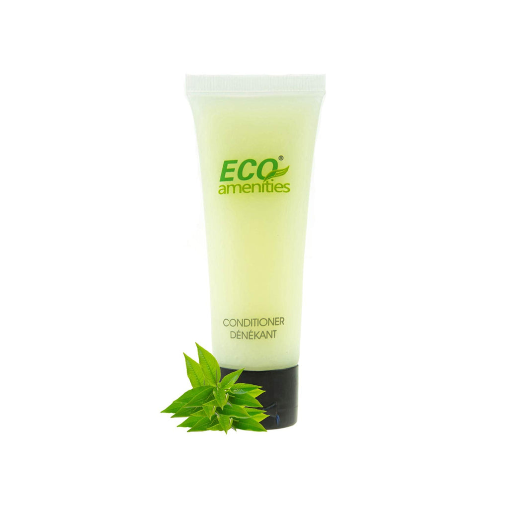 ECO Amenities Travel Size Conditioner – 200 Pack, 30mL/1 oz, Green Tea Scent | Hotel Conditioner Bulk