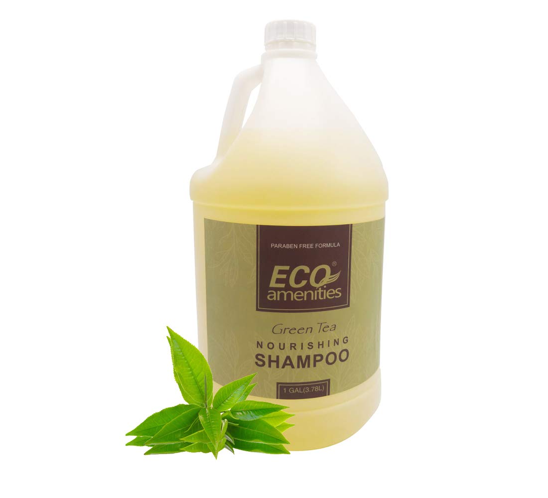 ECO amenities Gallon Size Nourishing Shampoo & Moisturizing Conditioner – 4 x 1 Gal Set + Extra Pumps (Tea Tree) | Refill Hair Care