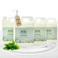ECO amenities Green Tea Conditioner Refill – 4-Pack, 1 Gallon Each (Rectangular Bottles)