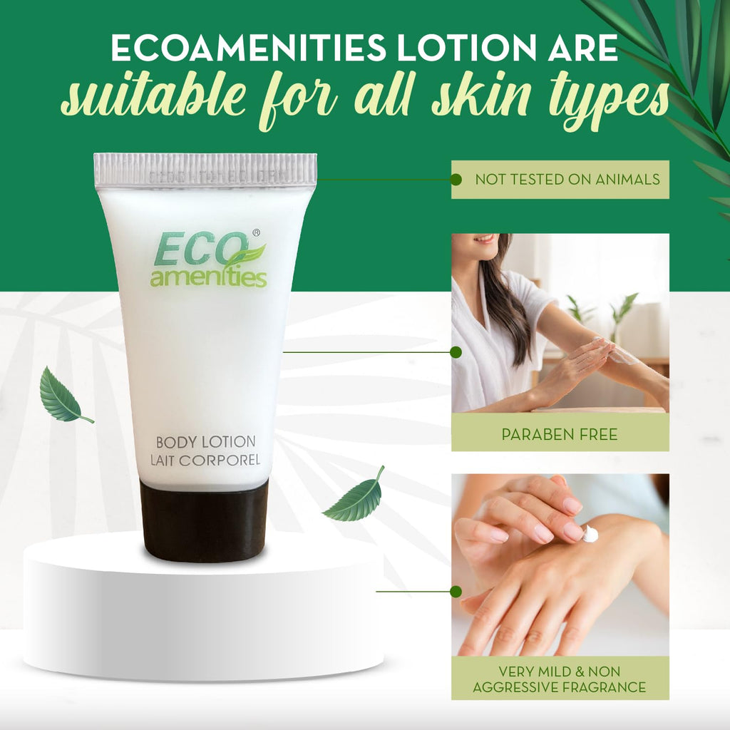 ECO amenities Mini Lotion Bulk – 72 Count Travel-Size Tubes, Green Tea Scent