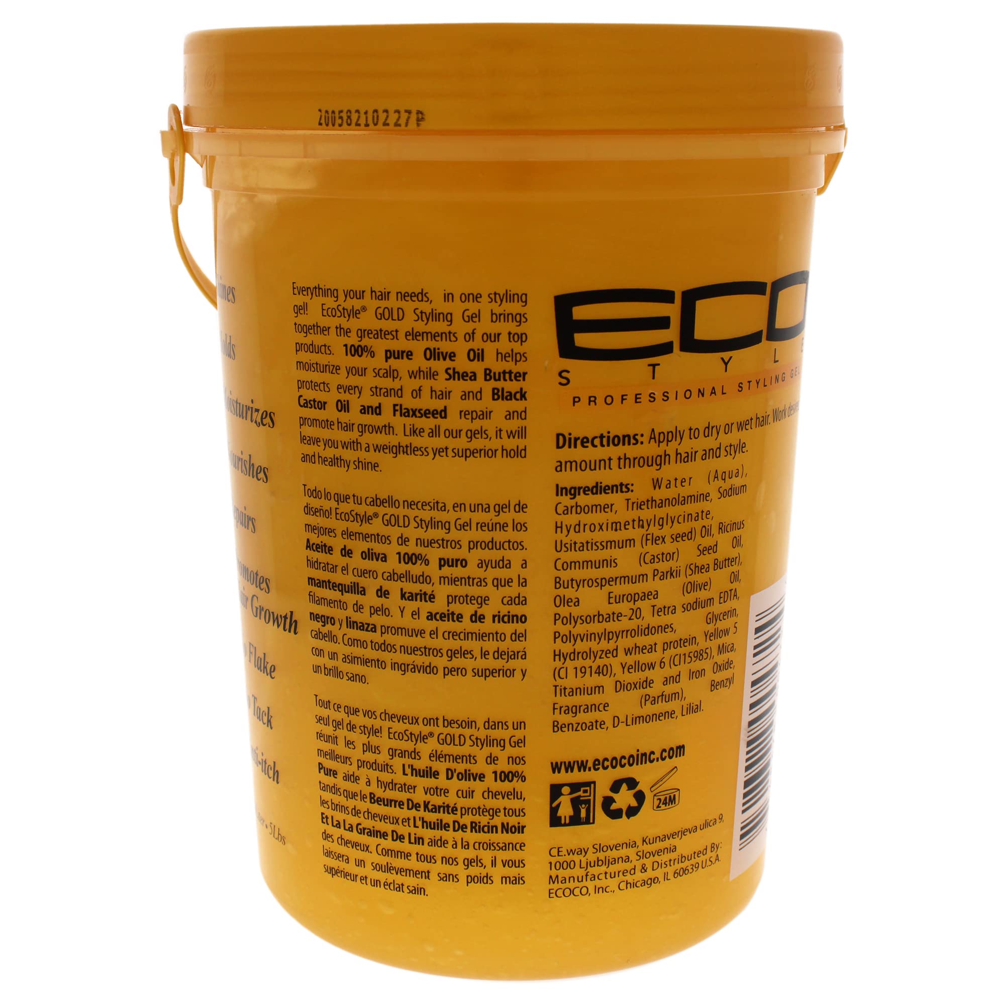 Eco Style Ecoco Gel – Olive Oil, Shea Butter & Black Castor Oil | Unisex 80 oz