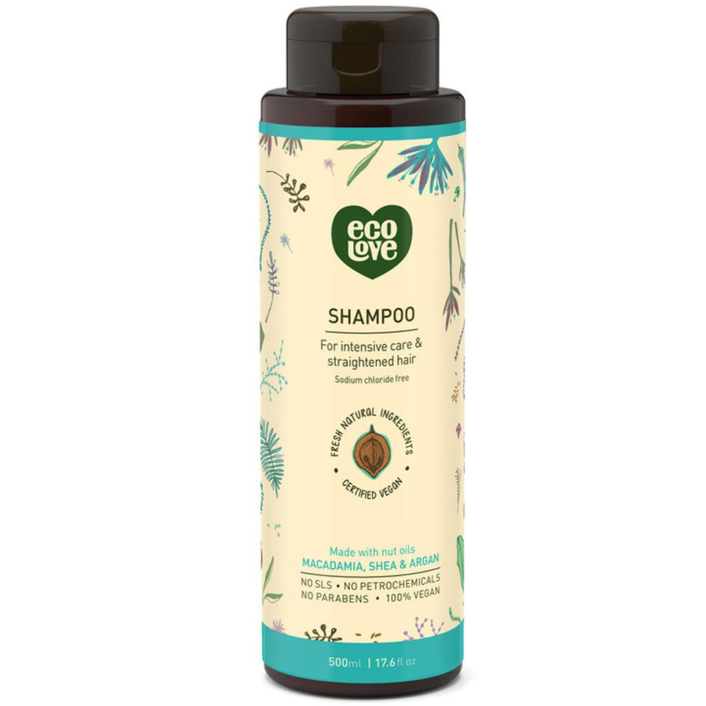 ecoLove - Natural Shampoo for All Hair Types | SLS-Free, Vegan & Cruelty-Free | Moroccan Oil Extract | 17.6 oz