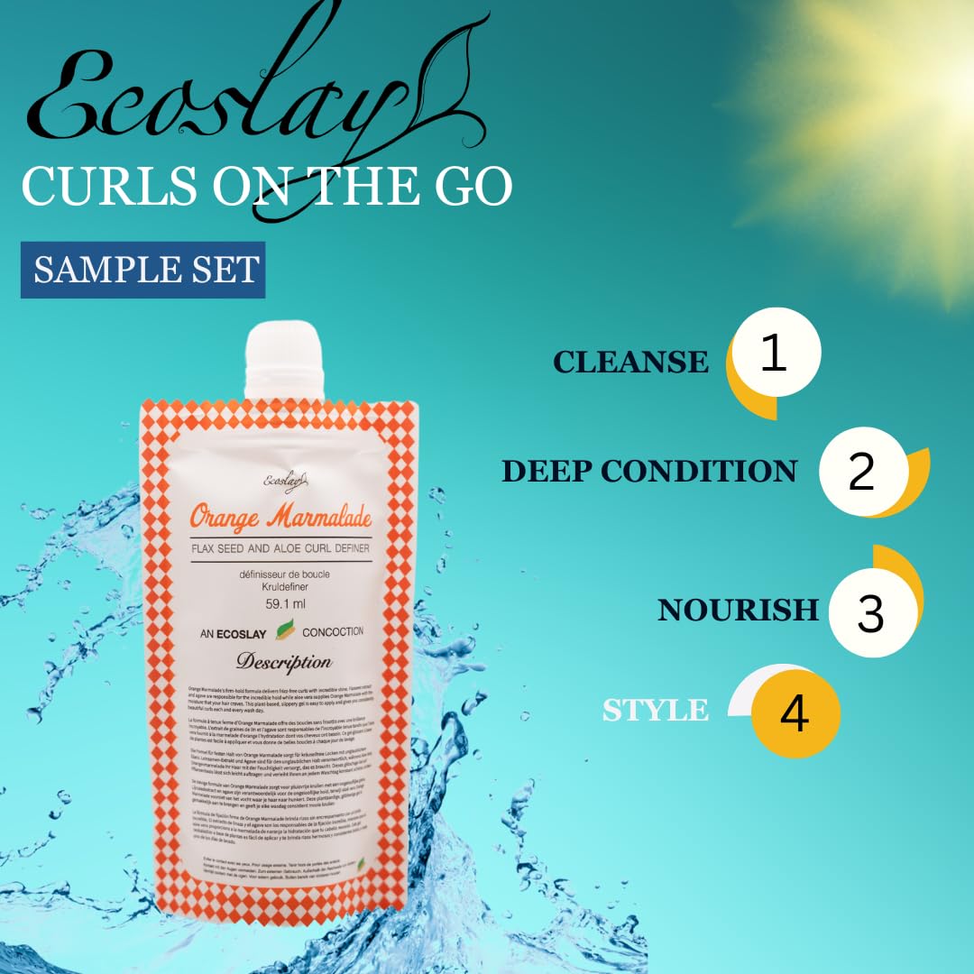Ecoslay Curls-on-the-go Sample Set | TSA-Approved Curly Hair Essentials