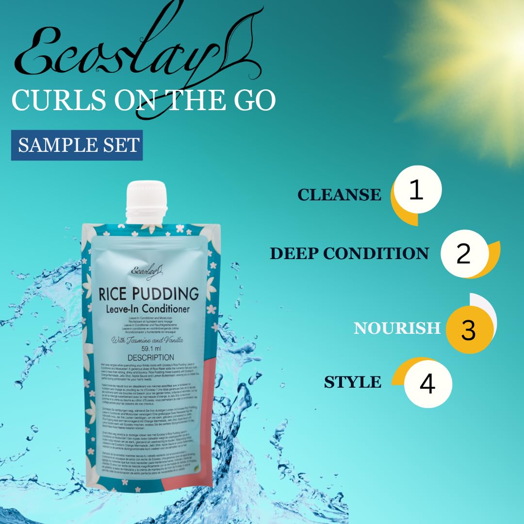 Ecoslay Curls-on-the-go Sample Set | TSA-Approved Curly Hair Essentials