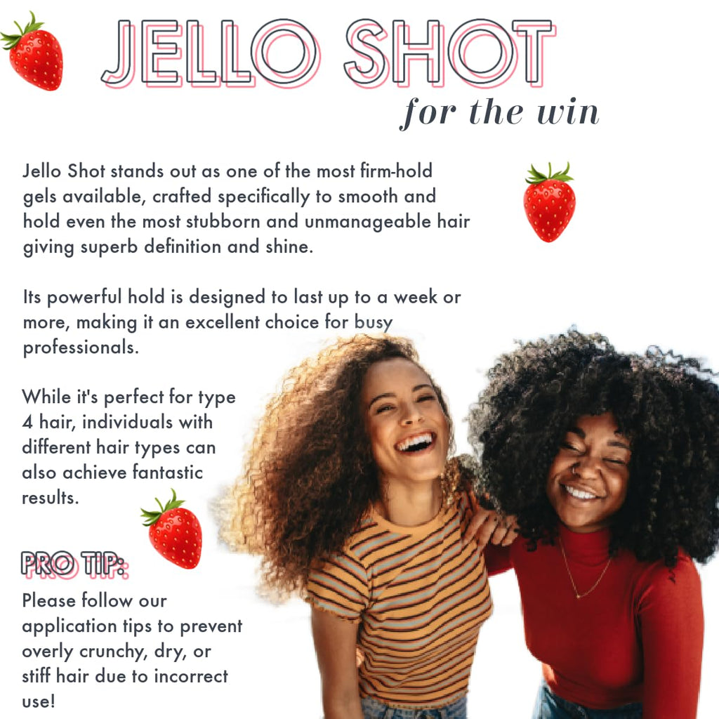 Ecoslay Jello Shot Gel - Extra Firm Hold for 4C Curly Hair | Aloe & Okra | 8oz