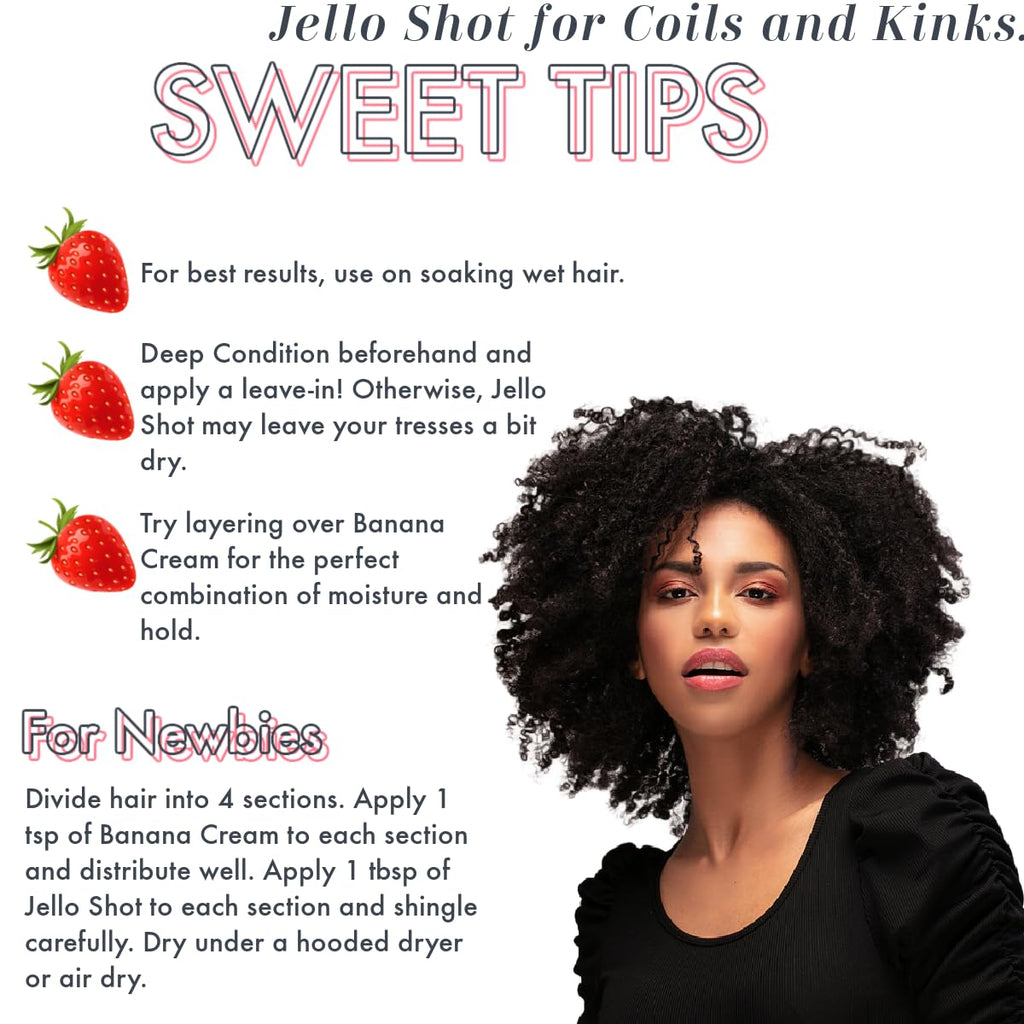 Ecoslay Jello Shot Gel - Extra Firm Hold for 4C Curly Hair | Aloe & Okra | 8oz