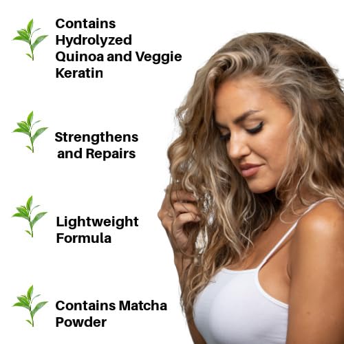Ecoslay Matcha Boost – Quinoa & Keratin Hair Repair Mask for Damaged Hair (8 oz)