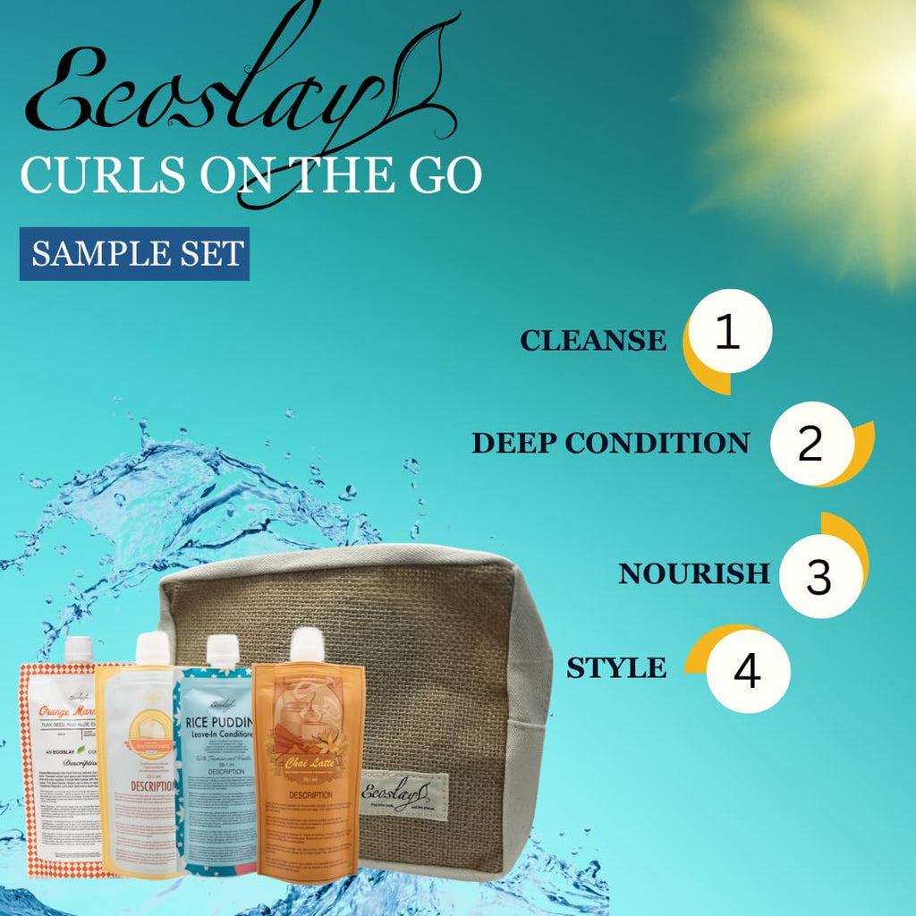 Ecoslay Curls-on-the-go Sample Set | TSA-Approved Curly Hair Essentials