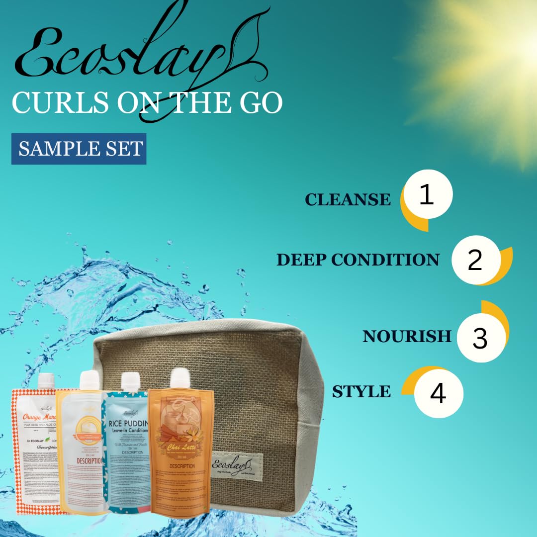 Ecoslay Curls-on-the-go Sample Set | TSA-Approved Curly Hair Essentials