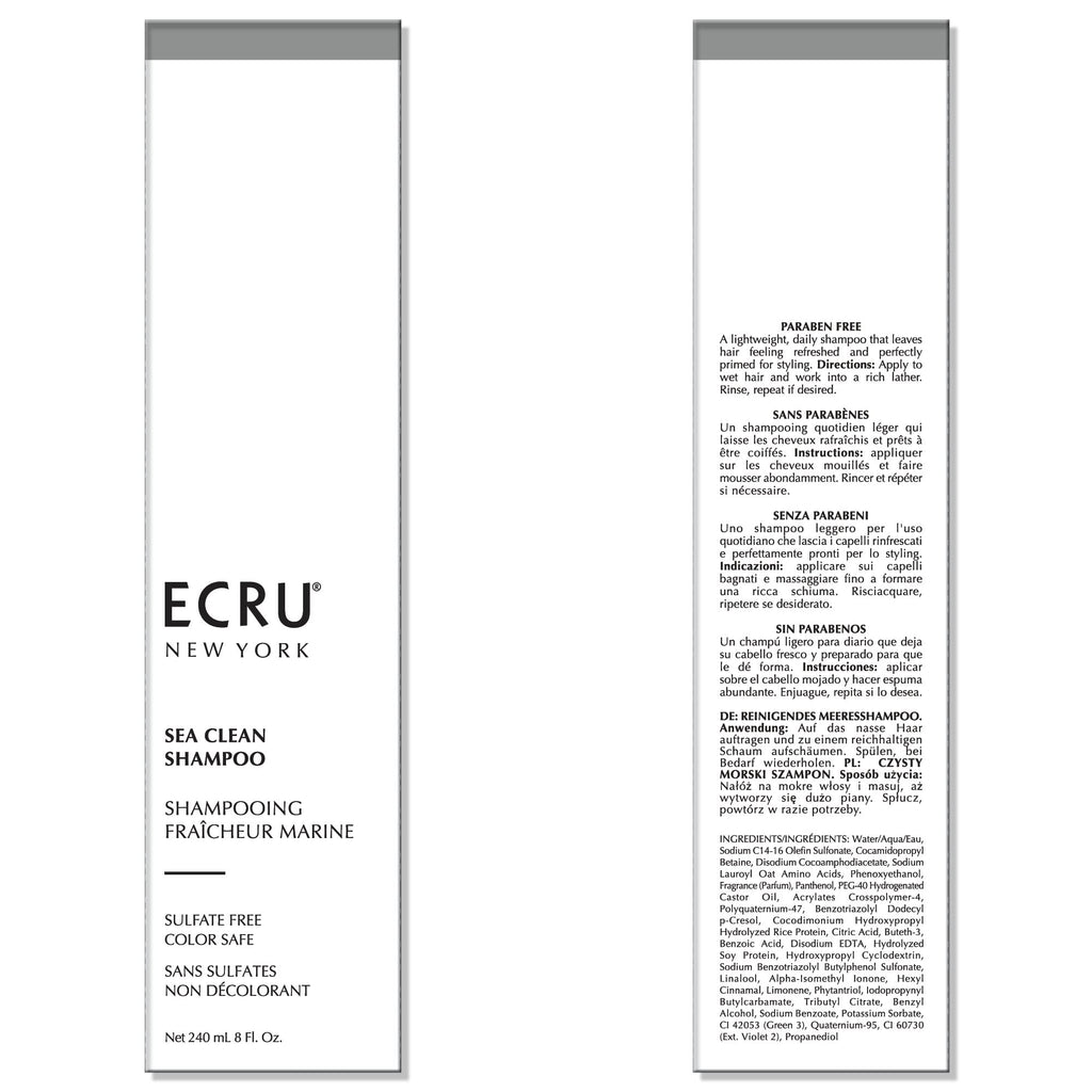 Ecru New York Sea Clean Shampoo – Lightweight Daily Shampoo for Women or Men, 24 oz