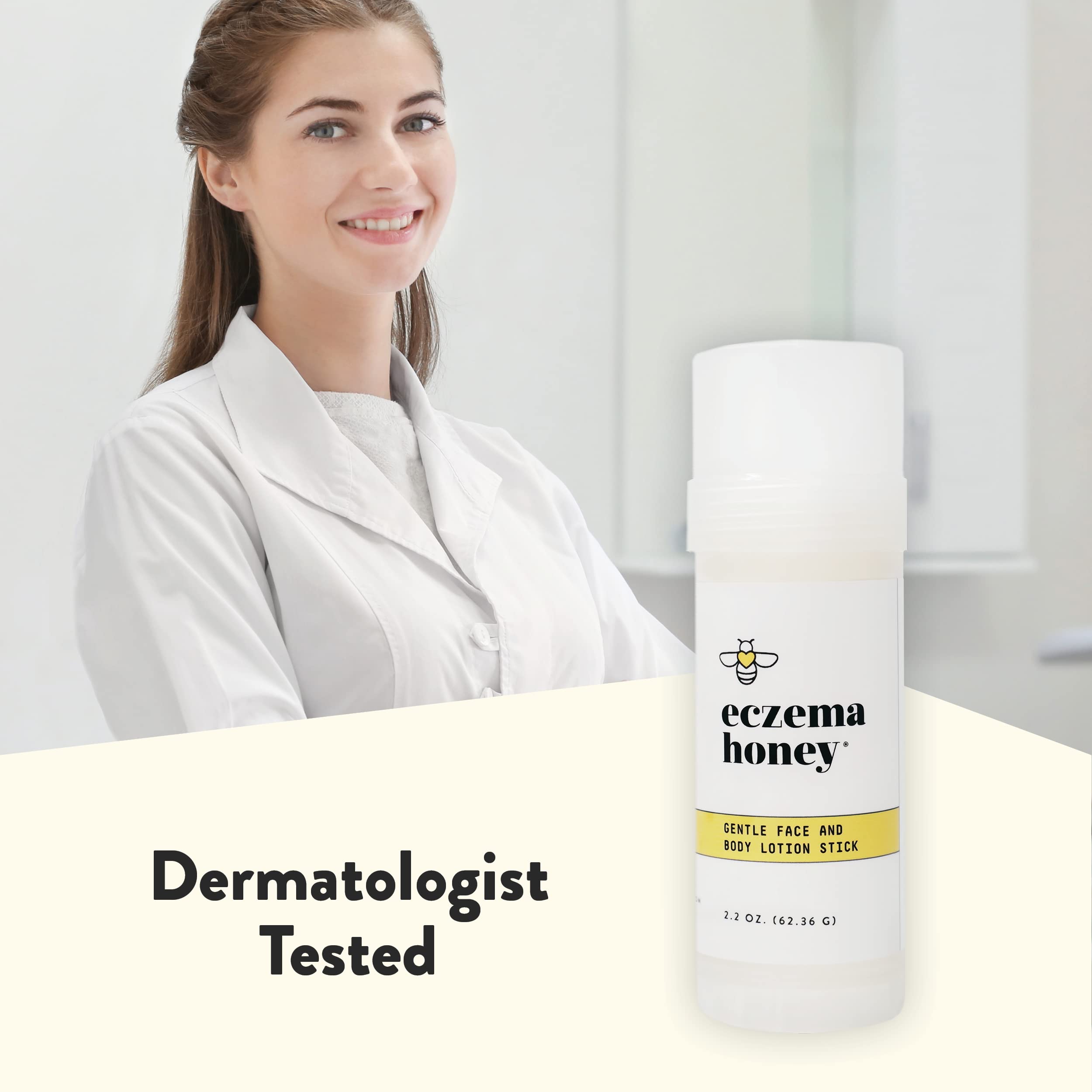 ECZEMA HONEY Gentle Face & Body Lotion Stick – Moisturizing Colloidal Oatmeal for Extremely Dry Skin