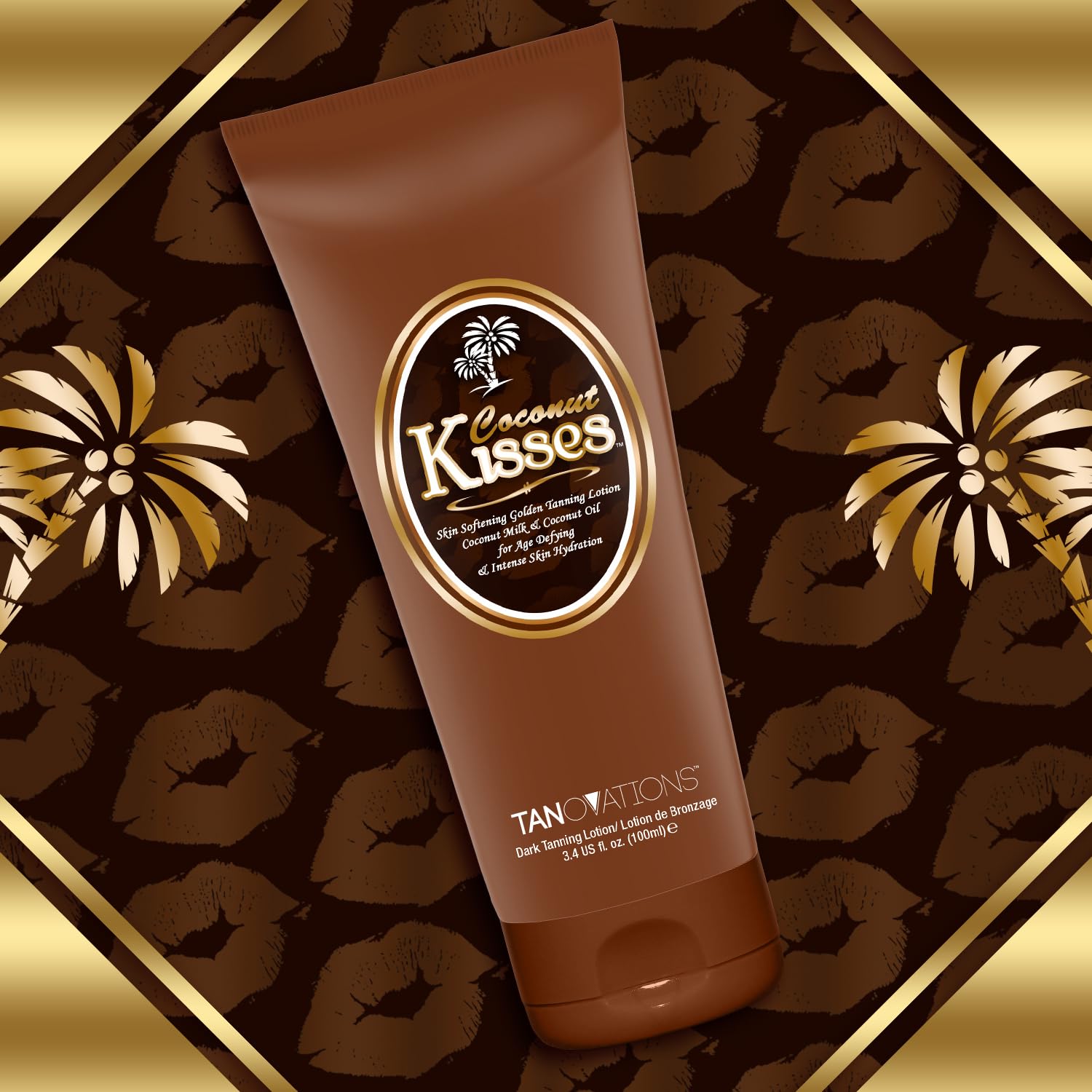 Ed Hardy Coconut Kisses Golden Tanning Lotion – Cruelty Free, Gluten Free, DHA Free | 3.4 oz
