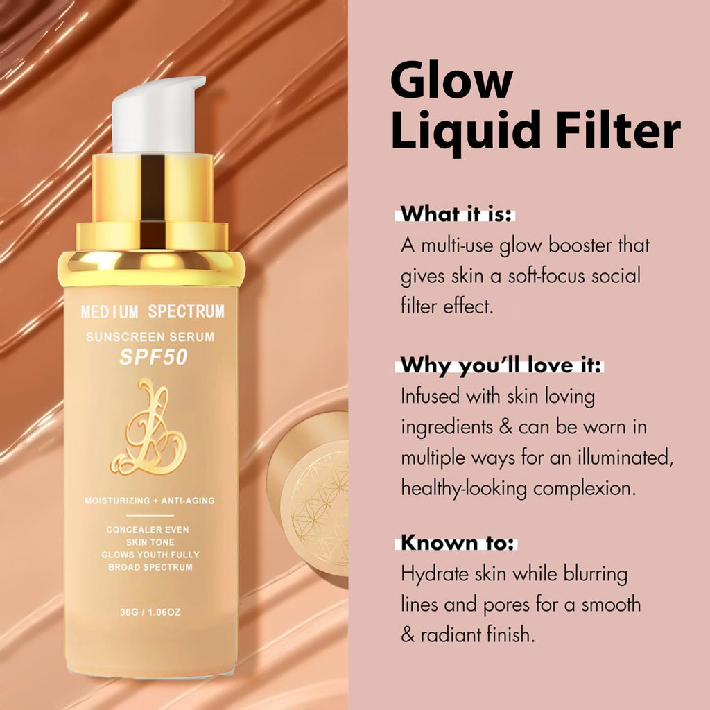 EdenEdges 4-in-1 Foundation Light/Medium Spectrum SPF50+ | Hydrating Concealer & Waterproof Finish