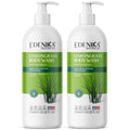 EDENIKA BOTANICALS Lemongrass Body Wash with Vitamin E – Hydrating, Organic & Vegan, 2-Pack (16 fl oz each)