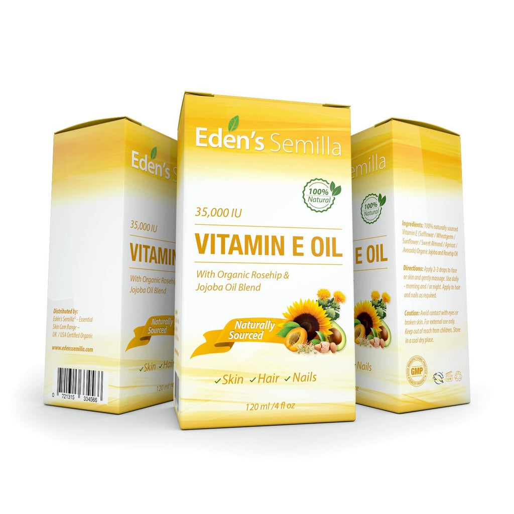 Eden's Semilla Vitamin E Oil 35000 IU with Organic Rosehip & Jojoba