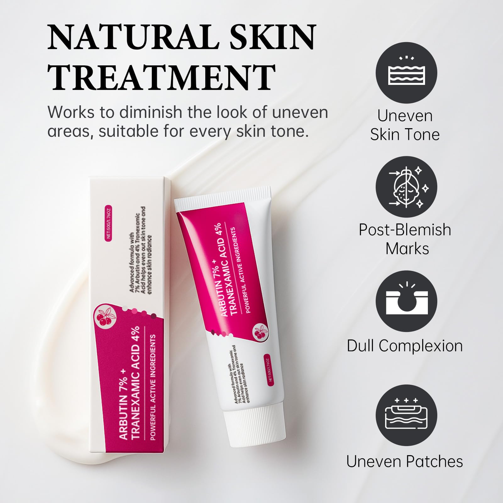 EELHOE Arbutin 7% + Tranexamic Acid 4% Cream – Hydration & Even Tone, 1.76 fl oz