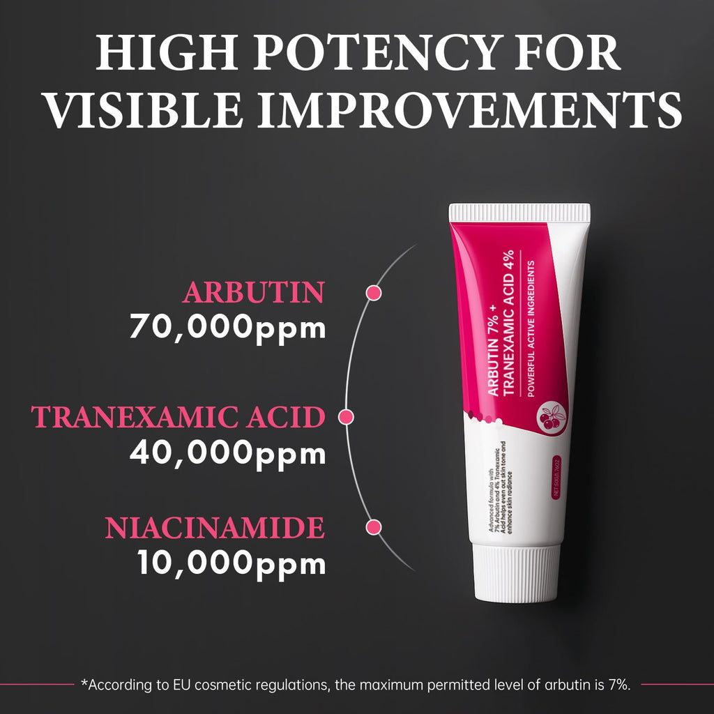 EELHOE Arbutin 7% + Tranexamic Acid 4% Cream – Hydration & Even Tone, 1.76 fl oz