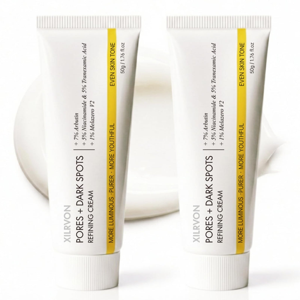 EELHOE 2PCS Pores + Dark Spots Refining Cream – Arbutin, Niacinamide, Tranexamic Acid & Melazero | Pore-Minimizing, Hydrating Daily Moisturizer 50g x 2