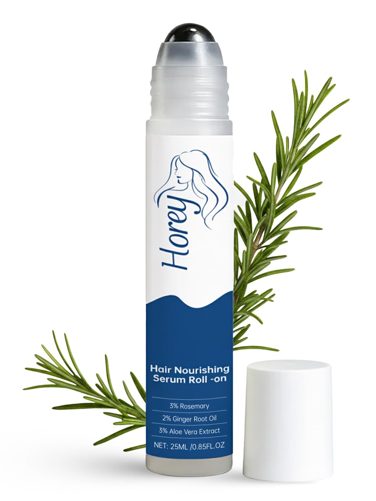 EELHOE Rosemary Hair Growth Serum Roll-On – 25 ml | 3% Rosemary, 2% Ginger, 3% Aloe | Paraben & Sulfate-Free