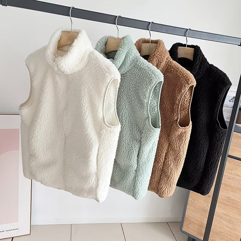 Women's Faux Lamb Velvet Polar Fleece Waistcoat