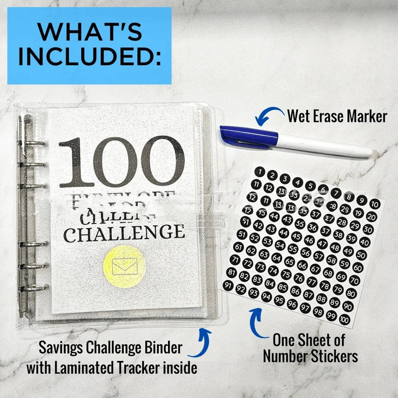 Envelope Savings Challenge Loose-leaf Binder