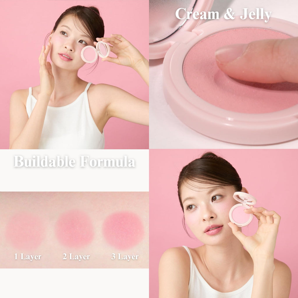 EGLIPS All Over Blusher Pomelo – Multi-Use Cream Jelly Blush for Eyes & Cheeks (0.17 oz) | Buildable, Shimmer Pearls