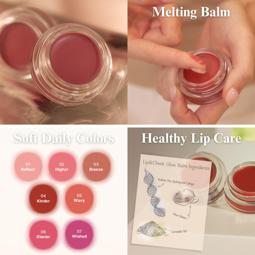 EGLIPS Lip & Cheek Glow Balm - Buildable Tint for Lips & Cheeks (03 Breeze, 0.18 oz)