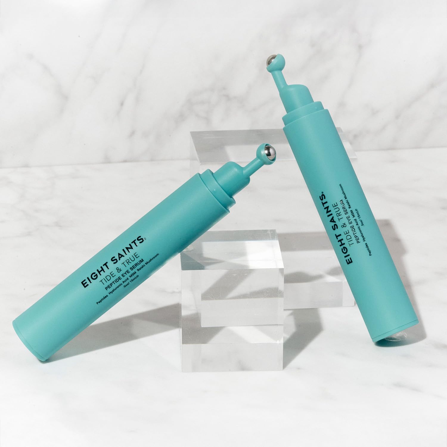 Eight Saints Tide & True Peptide Eye Serum – Under-Eye Roller, Natural & Organic, 0.5 fl oz