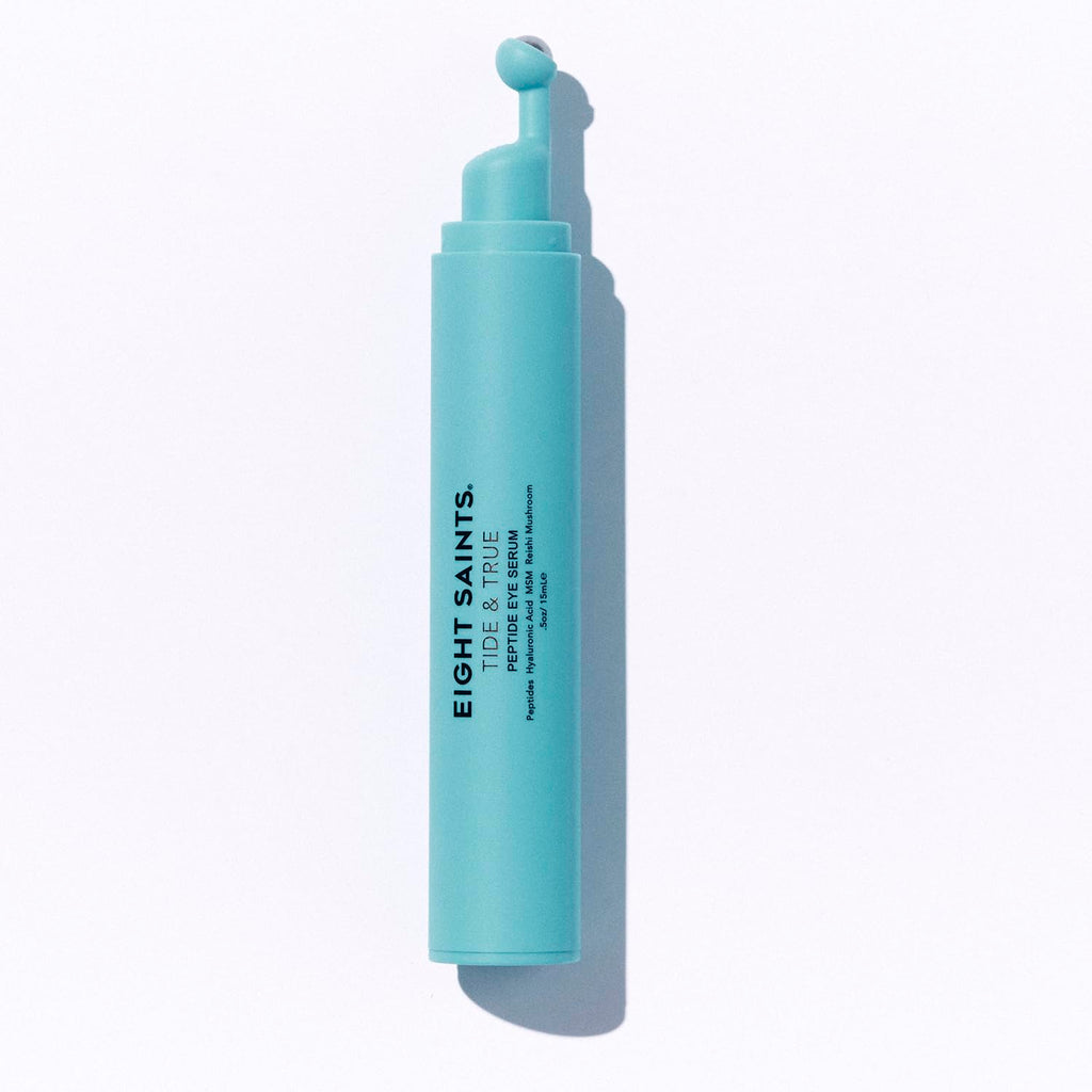 Eight Saints Tide & True Peptide Eye Serum – Under-Eye Roller, Natural & Organic, 0.5 fl oz