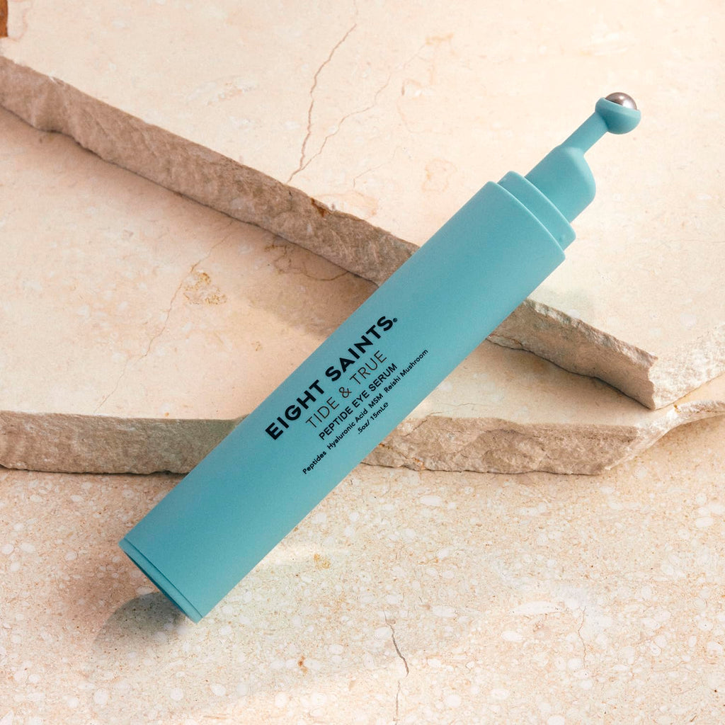 Eight Saints Tide & True Peptide Eye Serum – Under-Eye Roller, Natural & Organic, 0.5 fl oz