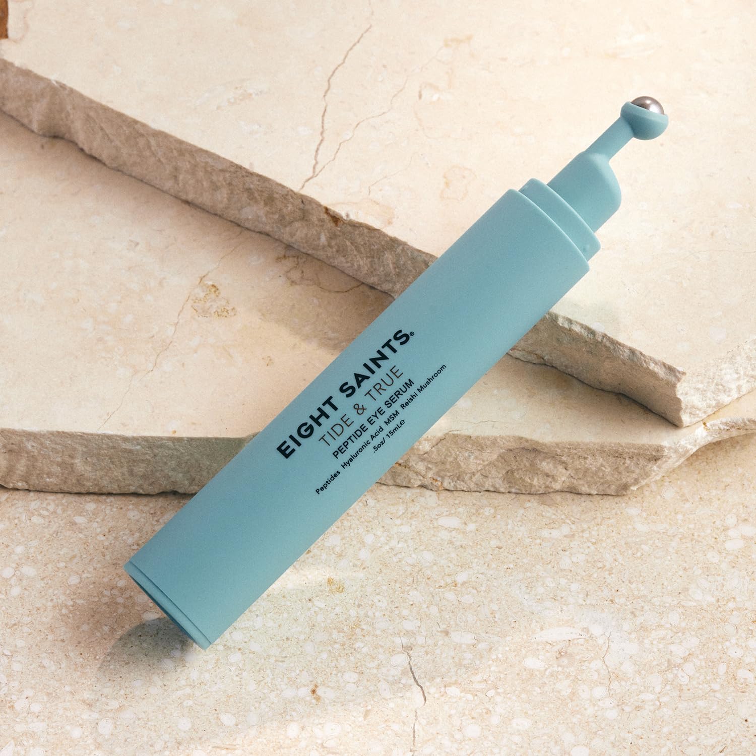 Eight Saints Tide & True Peptide Eye Serum – Under-Eye Roller, Natural & Organic, 0.5 fl oz