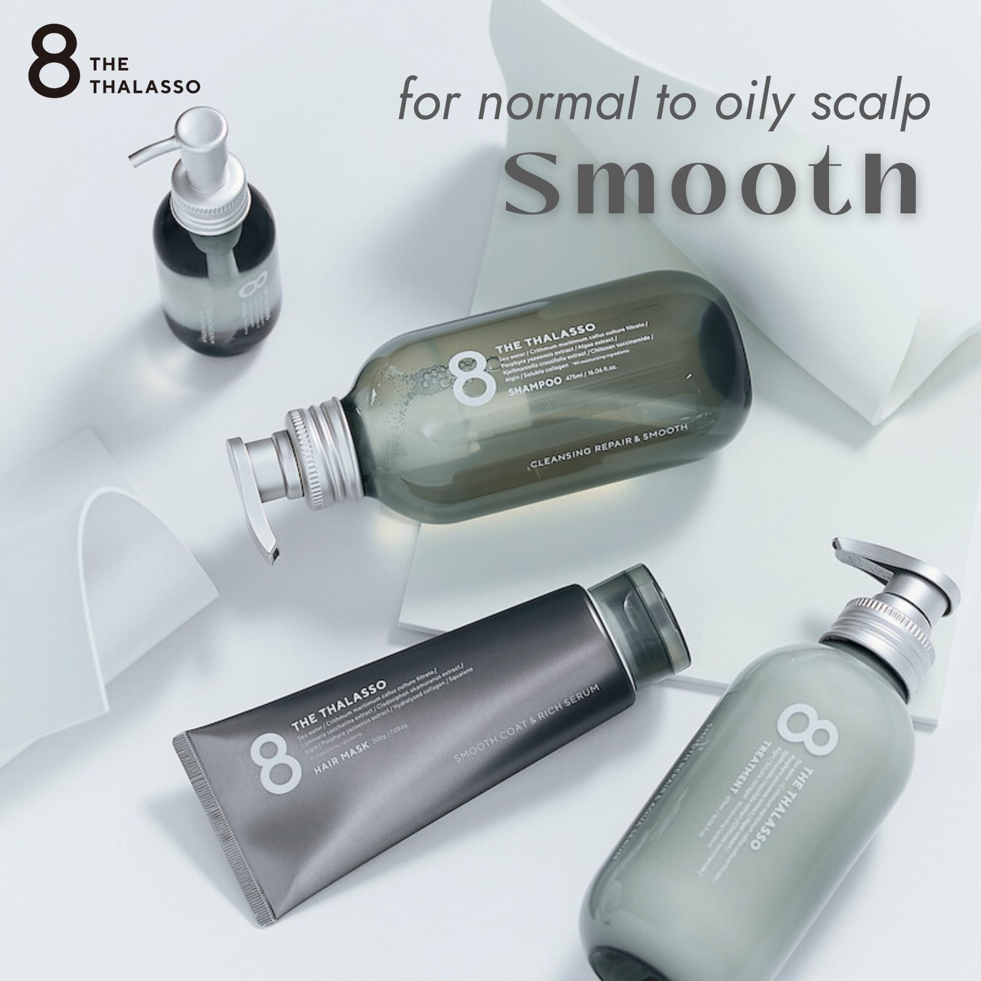 Eight the Thalasso Anti-Frizz Shampoo – Detangling, Ceramides & Stem Cells, 16.06 oz