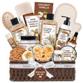 EIRNAY Christmas Gifts for Women — 16-Piece Coconut Vanilla Spa Gift Basket