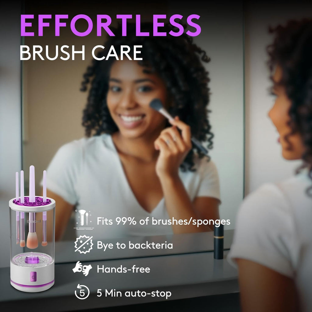 EITABEL 2-in-1 Makeup Brush Cleaner Machine | 7000 RPM Portable Auto Cleanser