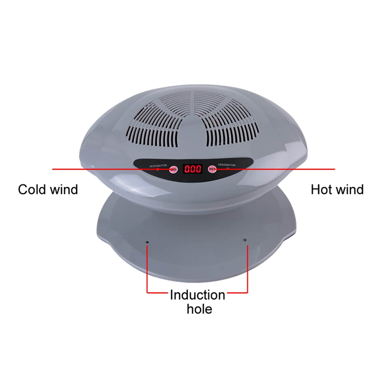 Ejoyous Air Nail Dryer – 2-in-1 Warm & Cool Air, Auto Sensor, Home & Salon