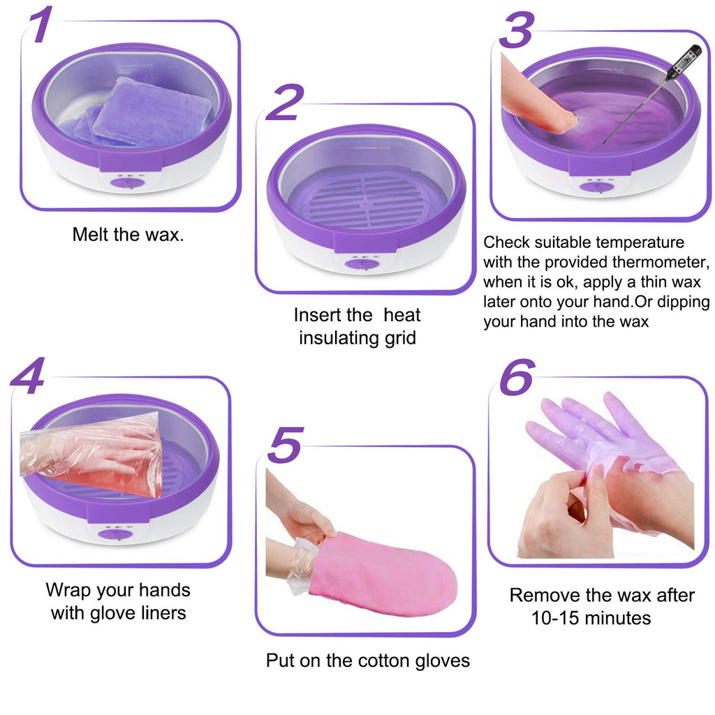 Ejiubas Paraffin Wax Machine for Hands & Feet — Quick Heat, Large Capacity