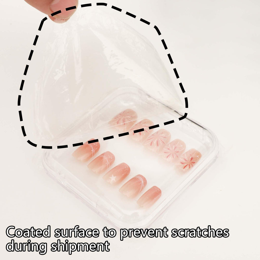 EKEFE 30 Pcs Press On Nail Storage Box – Stackable Case & 120 Pcs Tape