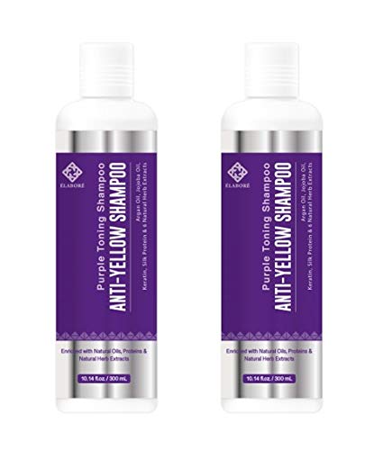 Elabore 2 Pack Purple Toning Shampoo - Anti-Yellow Shampoo 300 ml / 10.14 fl oz