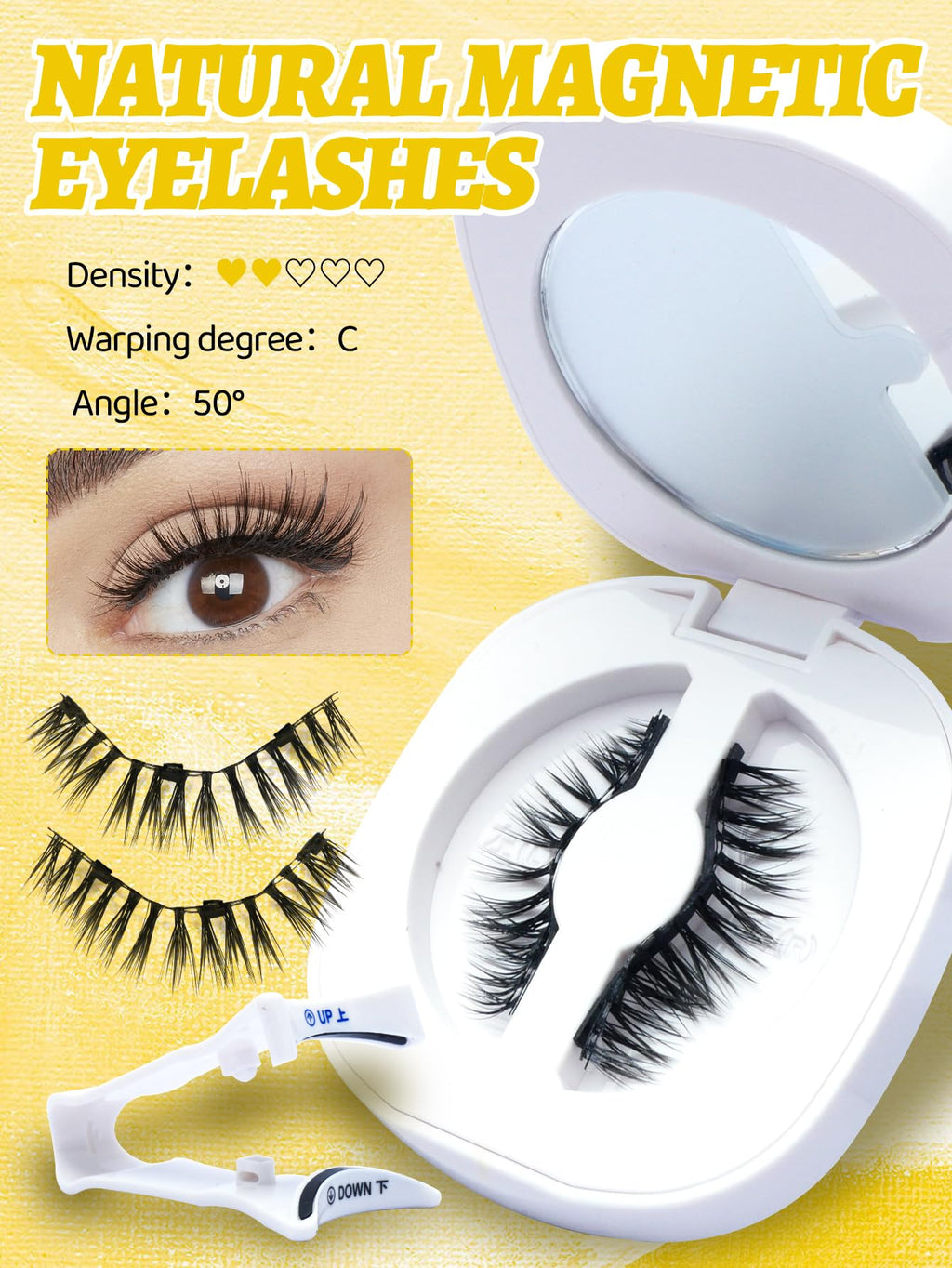 Elara Craft Magnetic Eyelashes with Applicator – Reusable, Glue-Free & Lightweight