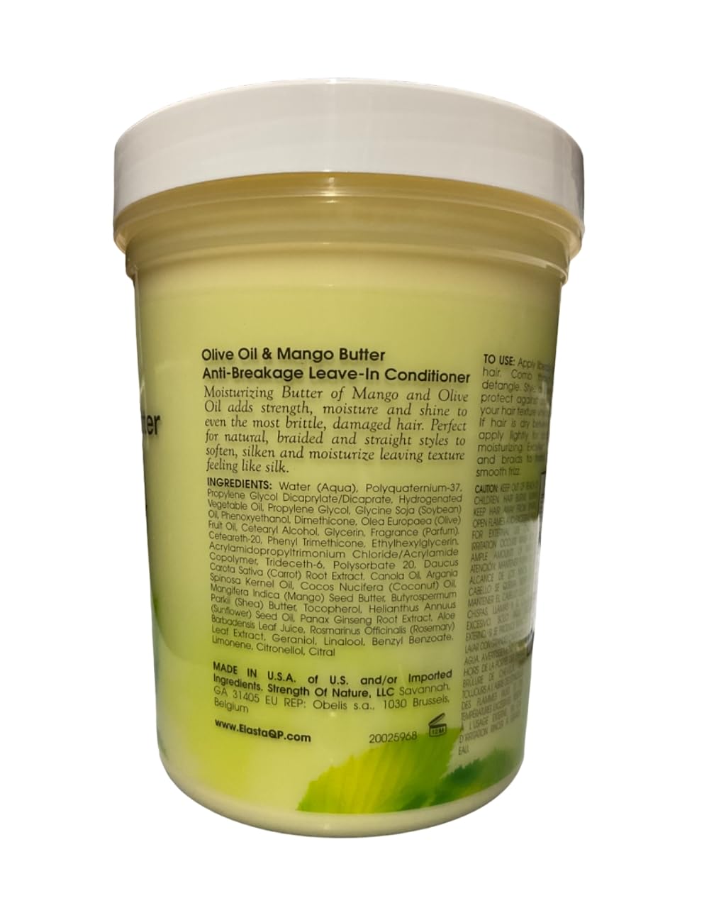 ElastaQP Olive & Mango Leave-In Conditioner Pack of 2 – Soft, Manageable Hair