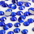 Eleegem 2000pcs SS20 Flatback Rhinestones – 12-Facet Diamond-Cut Glass Gems for Nail Art, Clothing & DIY Crafts | Silver Backing Sapphire