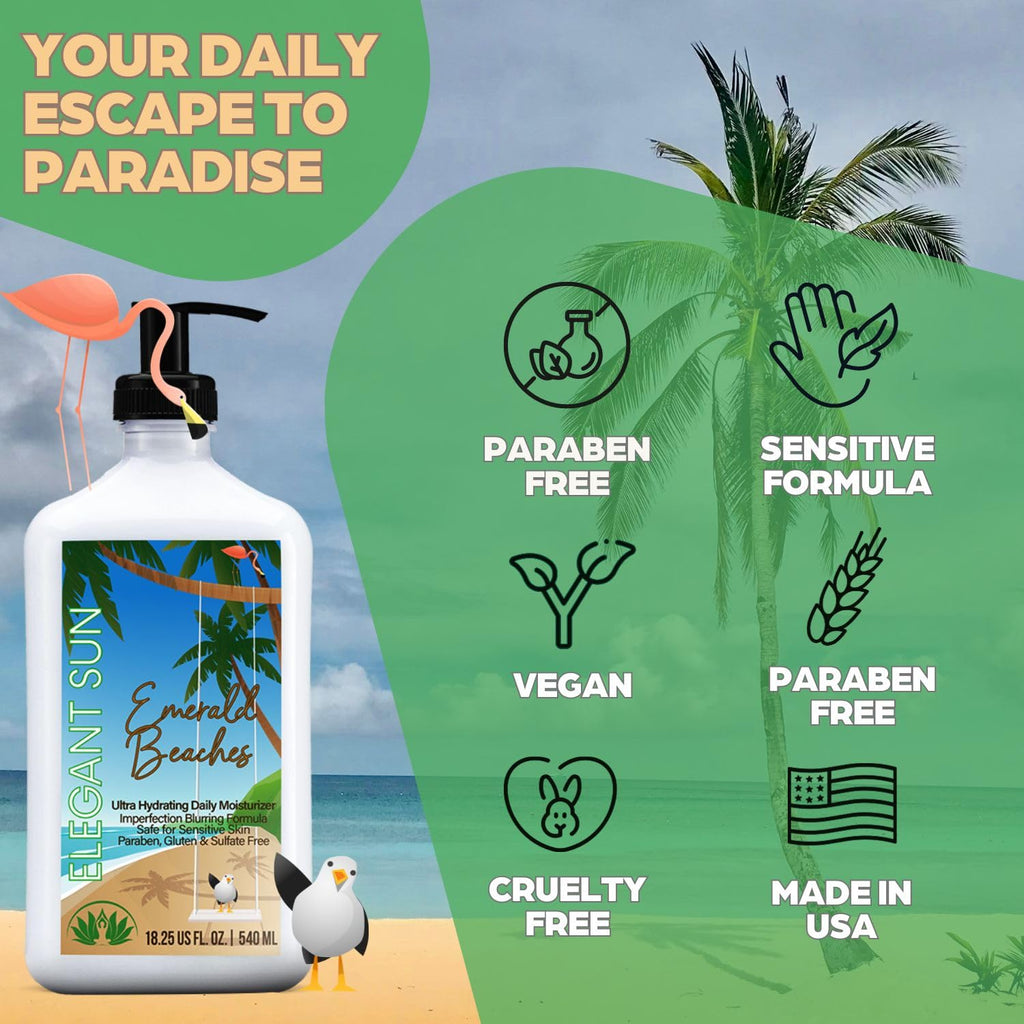 Elegant Sun Emerald Beaches Daily Moisturizer – Tan Extender & After Sun Lotion